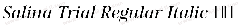 Salina Trial Regular Italic字体转换